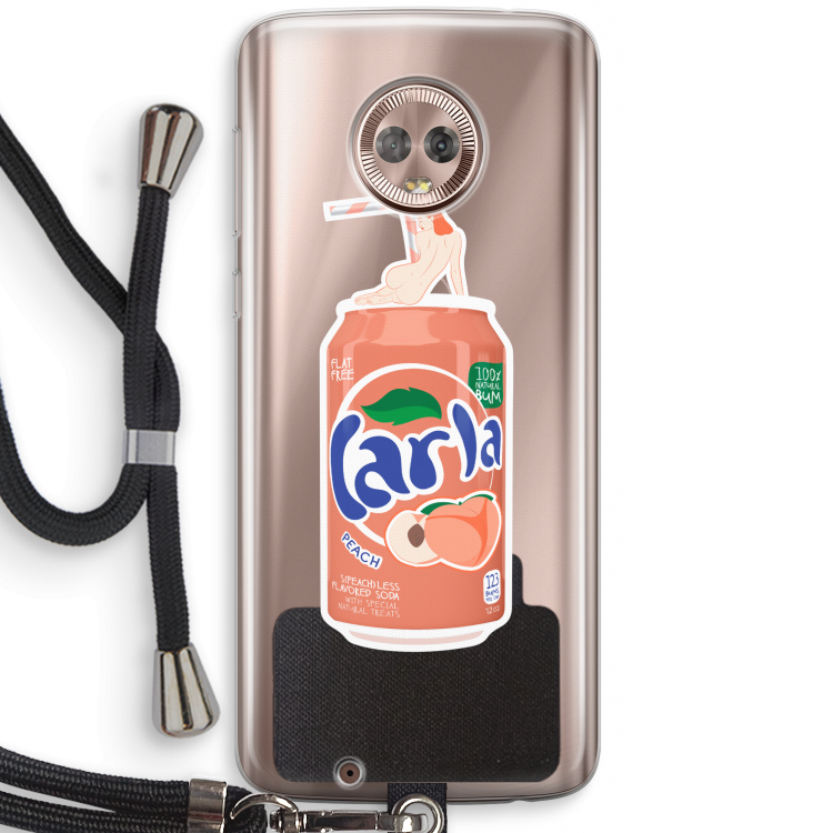 S(peach)less: Motorola Moto G6 Transparant Hoesje met koord
