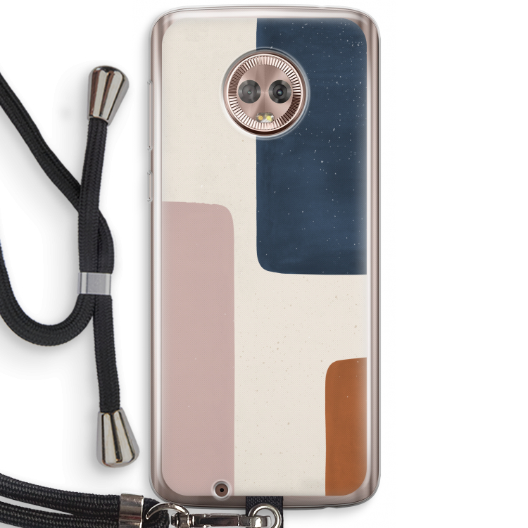 Geo #5: Motorola Moto G6 Transparant Hoesje met koord