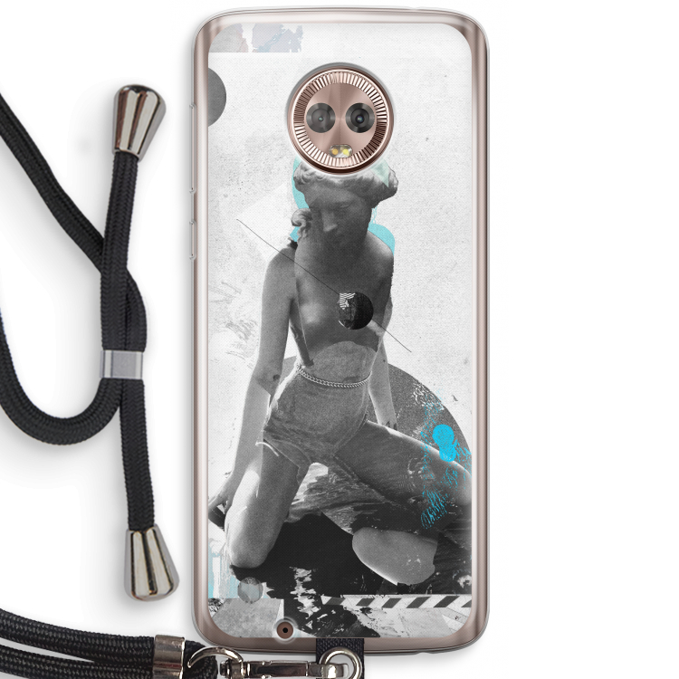 I will not feel a thing: Motorola Moto G6 Transparant Hoesje met koord