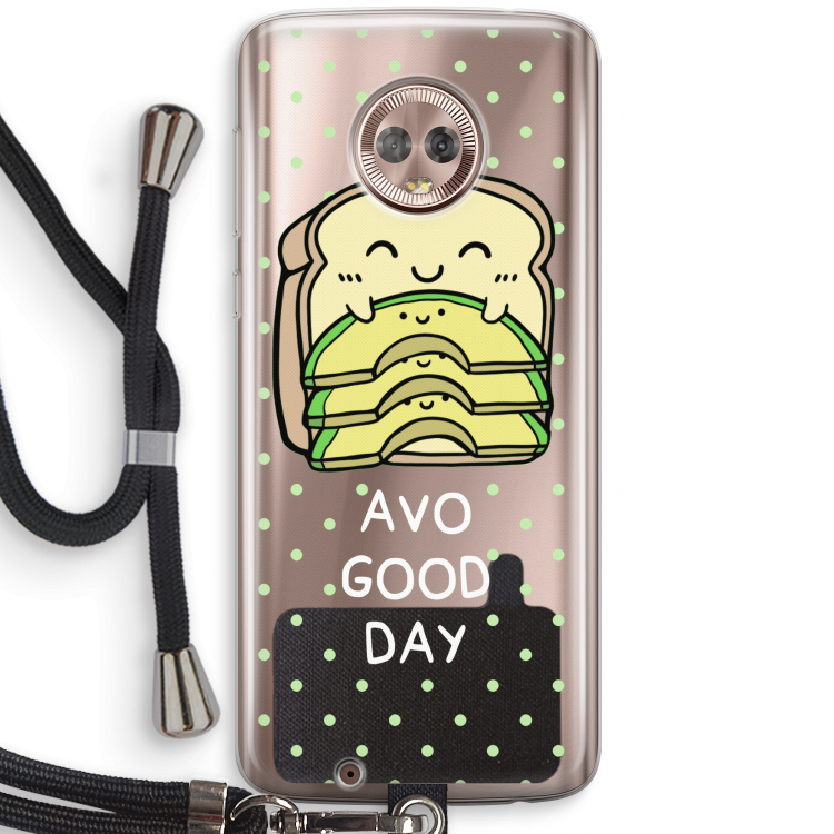 Avo Good Day: Motorola Moto G6 Transparant Hoesje met koord