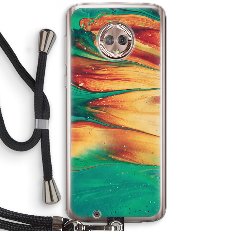 Green Inferno: Motorola Moto G6 Transparant Hoesje met koord