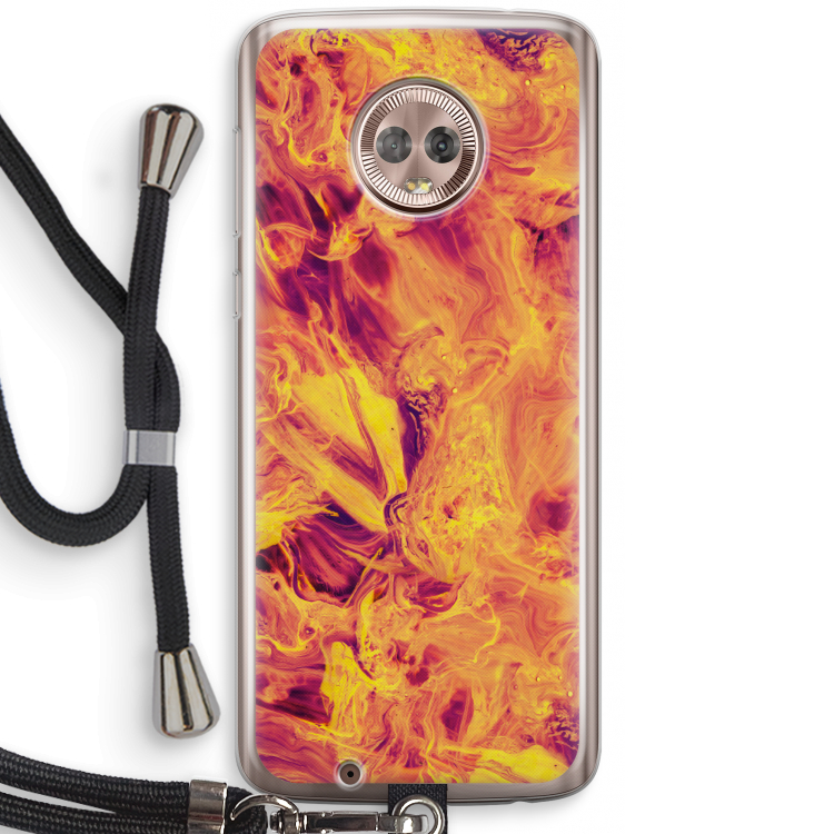 Eternal Fire: Motorola Moto G6 Transparant Hoesje met koord