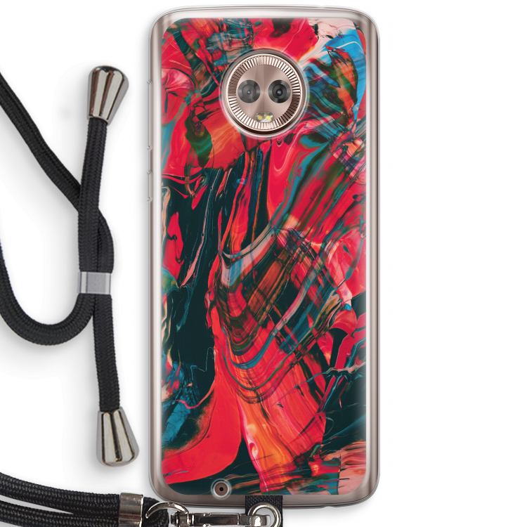 Endless Descent: Motorola Moto G6 Transparant Hoesje met koord
