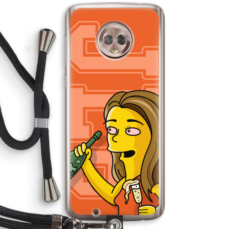 Jamie Lee Simpson: Motorola Moto G6 Transparant Hoesje met koord