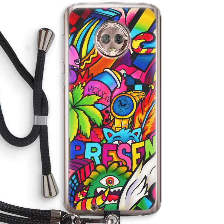 Represent: Motorola Moto G6 Transparant Hoesje met koord