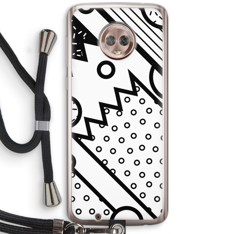Pop Art #4: Motorola Moto G6 Transparant Hoesje met koord