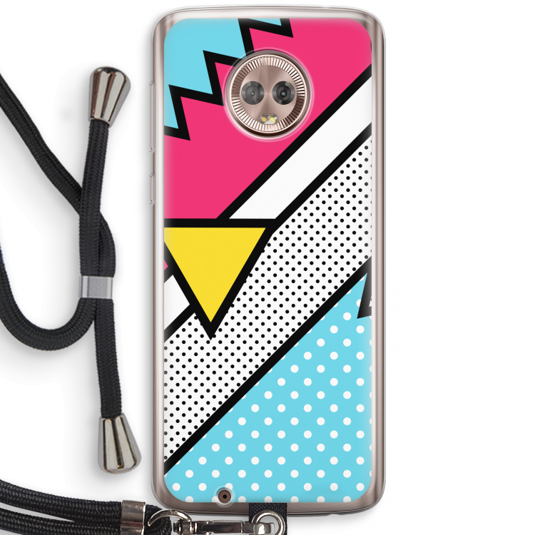 Pop Art #3: Motorola Moto G6 Transparant Hoesje met koord