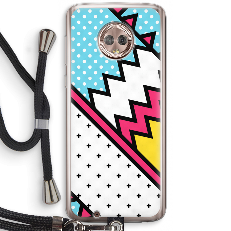 Pop Art #2: Motorola Moto G6 Transparant Hoesje met koord