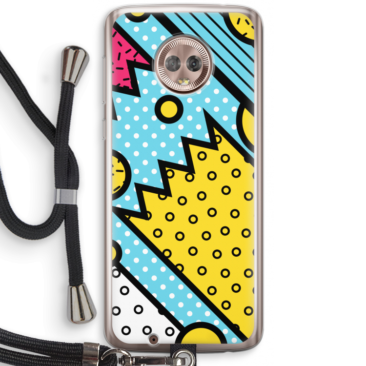 Pop Art #1: Motorola Moto G6 Transparant Hoesje met koord