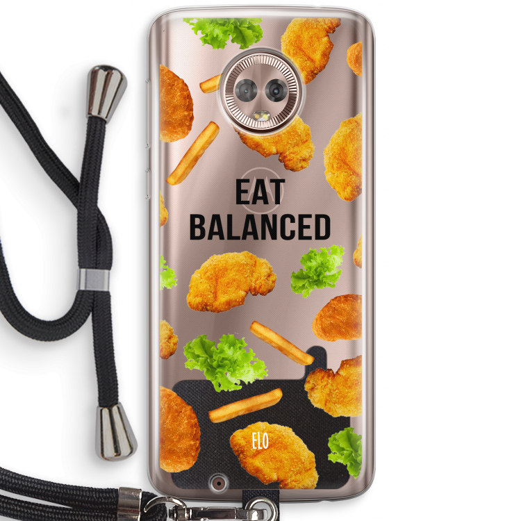 Eat Balanced: Motorola Moto G6 Transparant Hoesje met koord