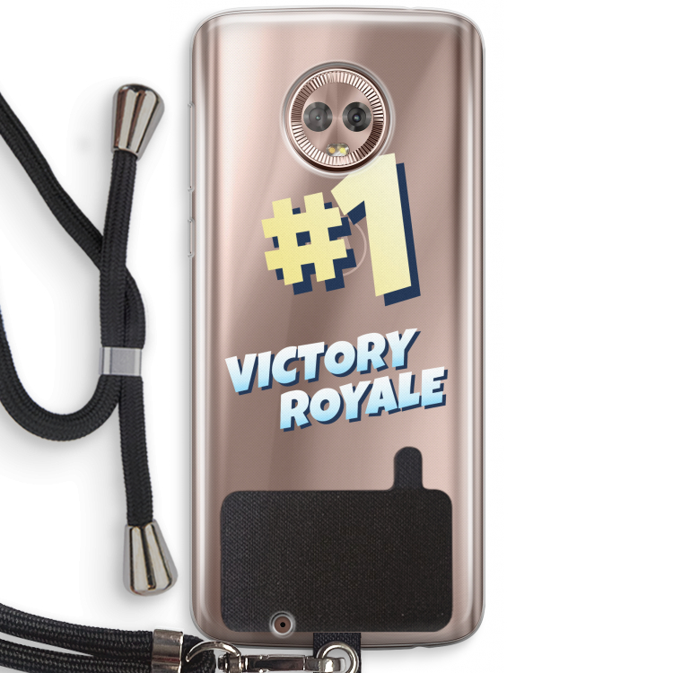 Victory Royale: Motorola Moto G6 Transparant Hoesje met koord