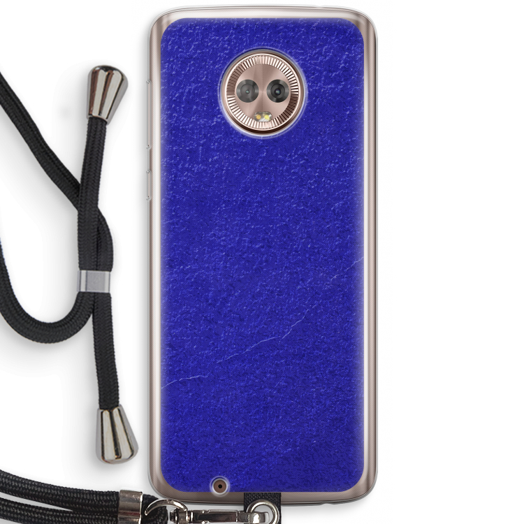 Majorelle Blue: Motorola Moto G6 Transparant Hoesje met koord