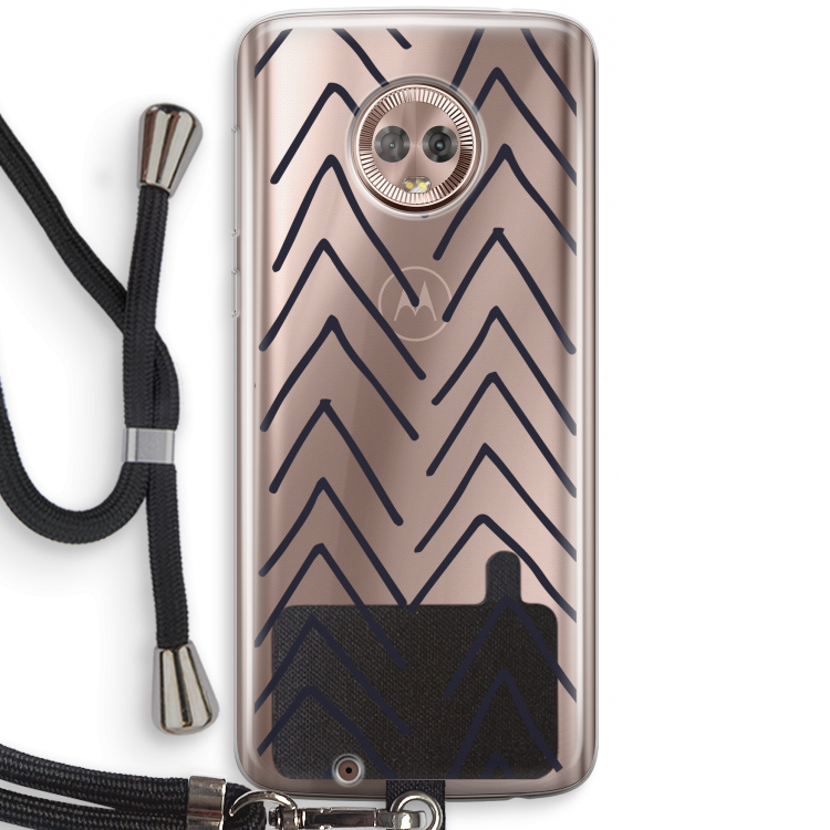 Marrakech Arrows: Motorola Moto G6 Transparant Hoesje met koord