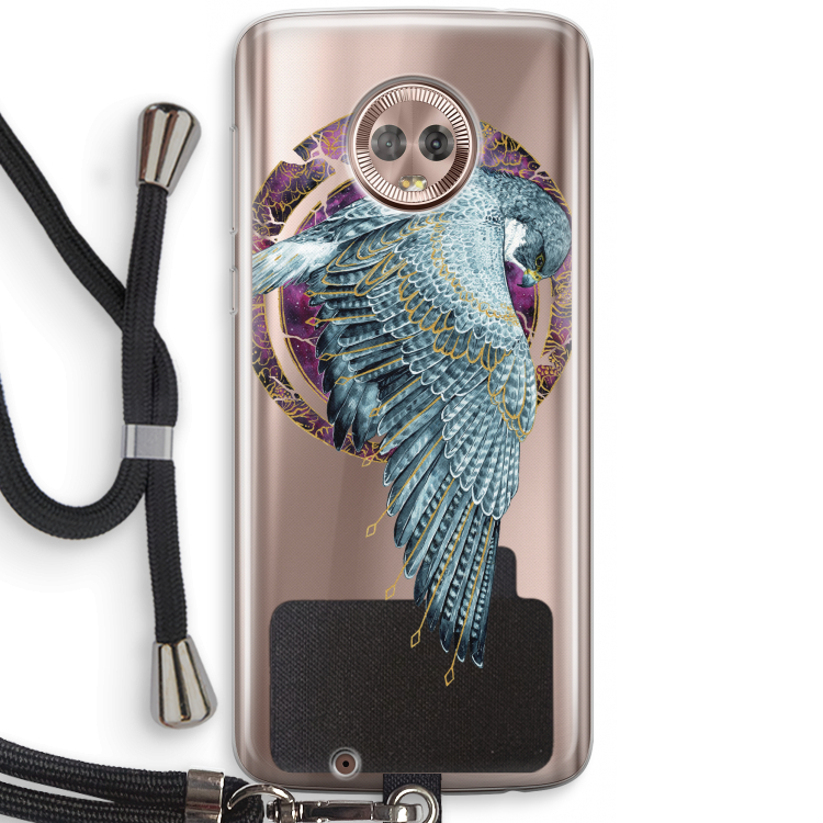 Golden Falcon: Motorola Moto G6 Transparant Hoesje met koord
