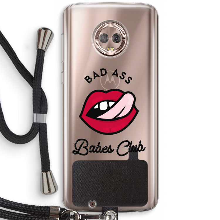 Badass Babes Club: Motorola Moto G6 Transparant Hoesje met koord