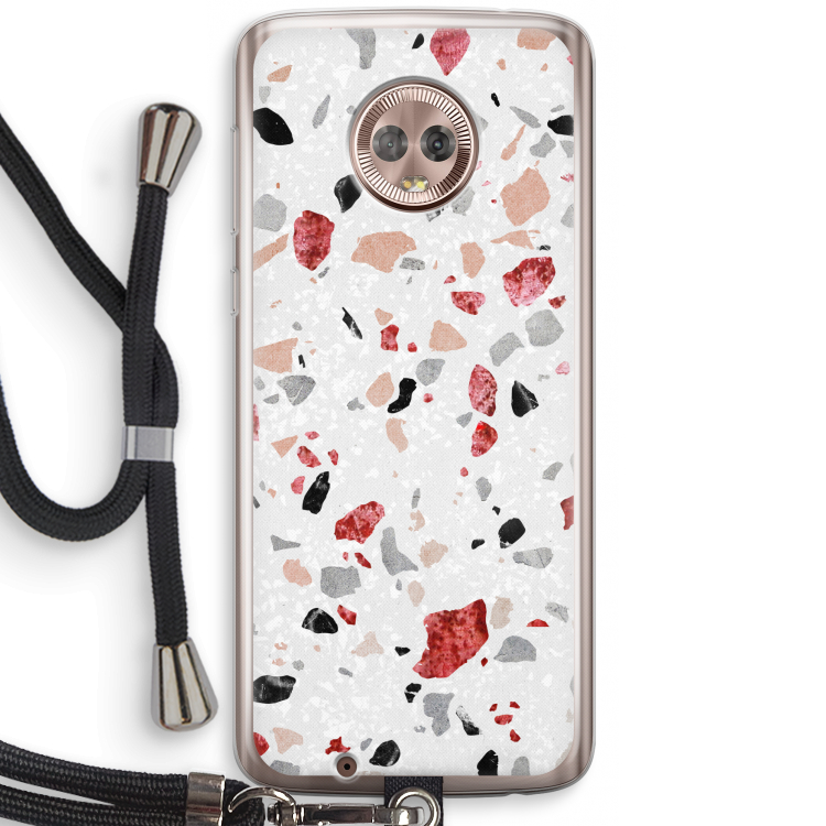 Terrazzo N°12: Motorola Moto G6 Transparant Hoesje met koord