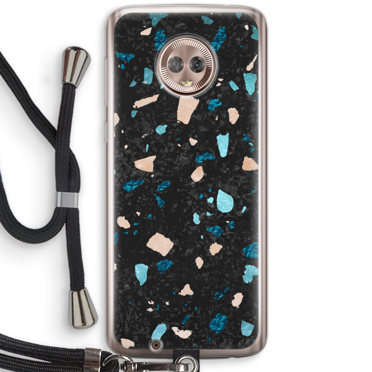 Terrazzo N°11: Motorola Moto G6 Transparant Hoesje met koord