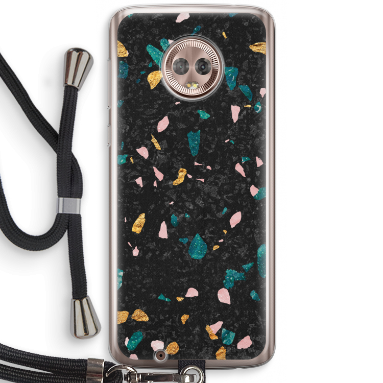 Terrazzo N°10: Motorola Moto G6 Transparant Hoesje met koord