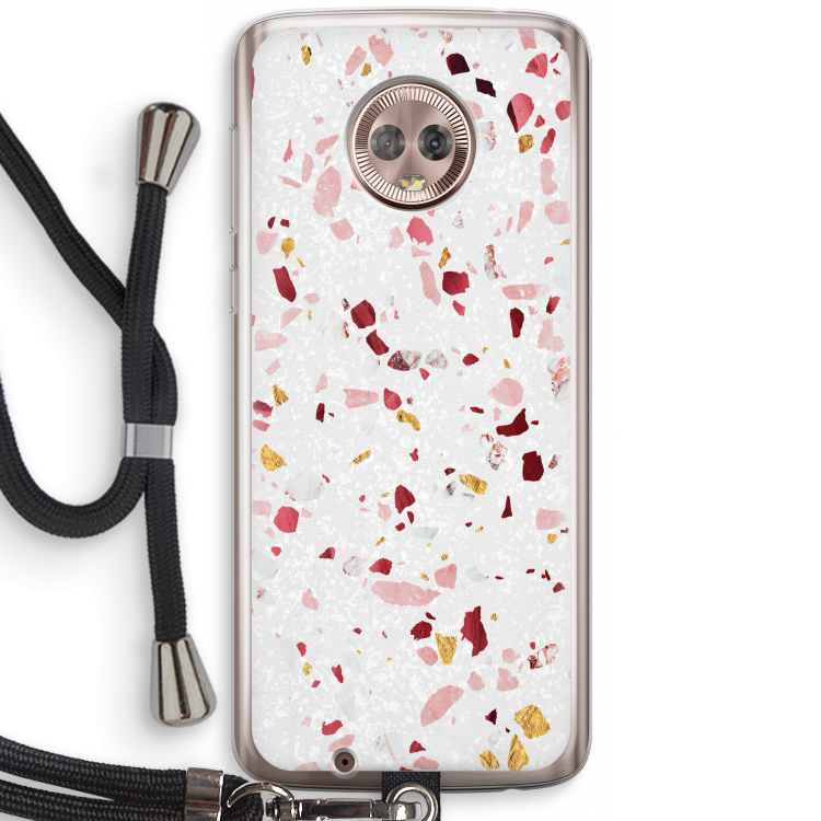 Terrazzo N°9: Motorola Moto G6 Transparant Hoesje met koord
