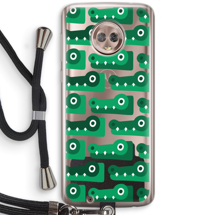 Crocs: Motorola Moto G6 Transparant Hoesje met koord
