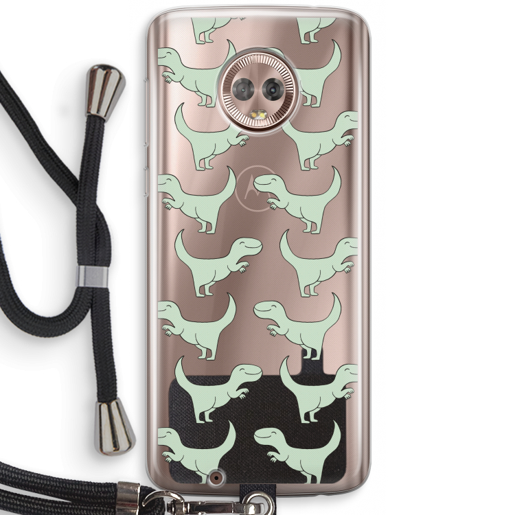 Dinos: Motorola Moto G6 Transparant Hoesje met koord