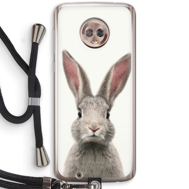 Daisy: Motorola Moto G6 Transparant Hoesje met koord