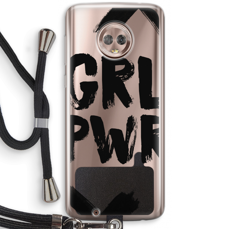Girl Power #2: Motorola Moto G6 Transparant Hoesje met koord
