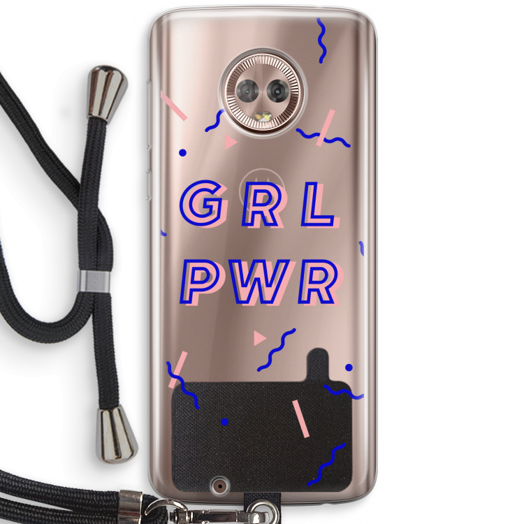 GRL PWR: Motorola Moto G6 Transparant Hoesje met koord