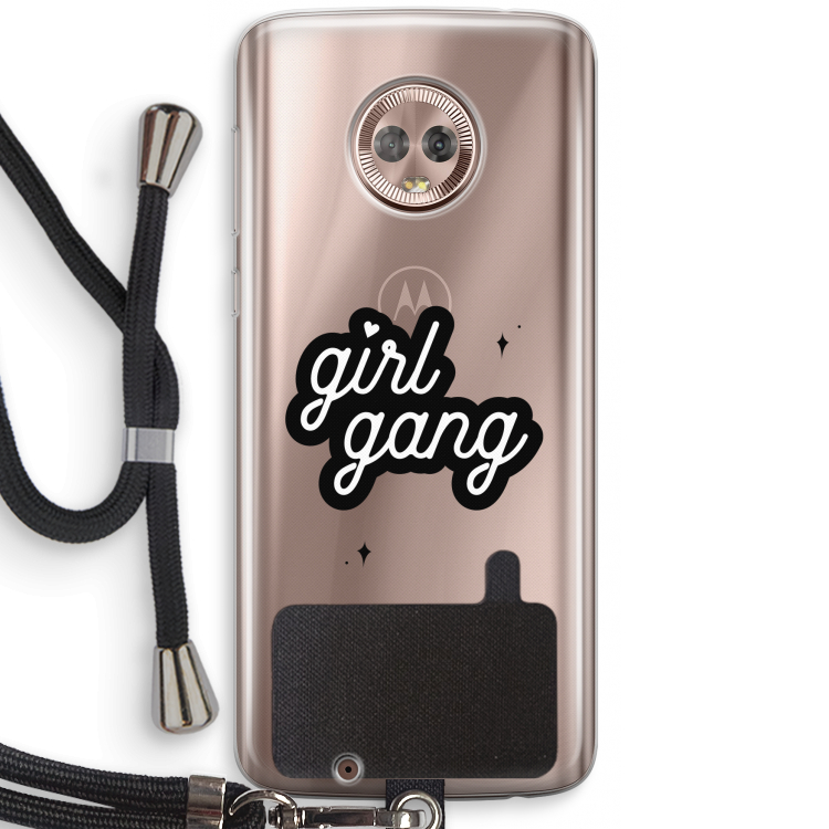 Girl Gang: Motorola Moto G6 Transparant Hoesje met koord