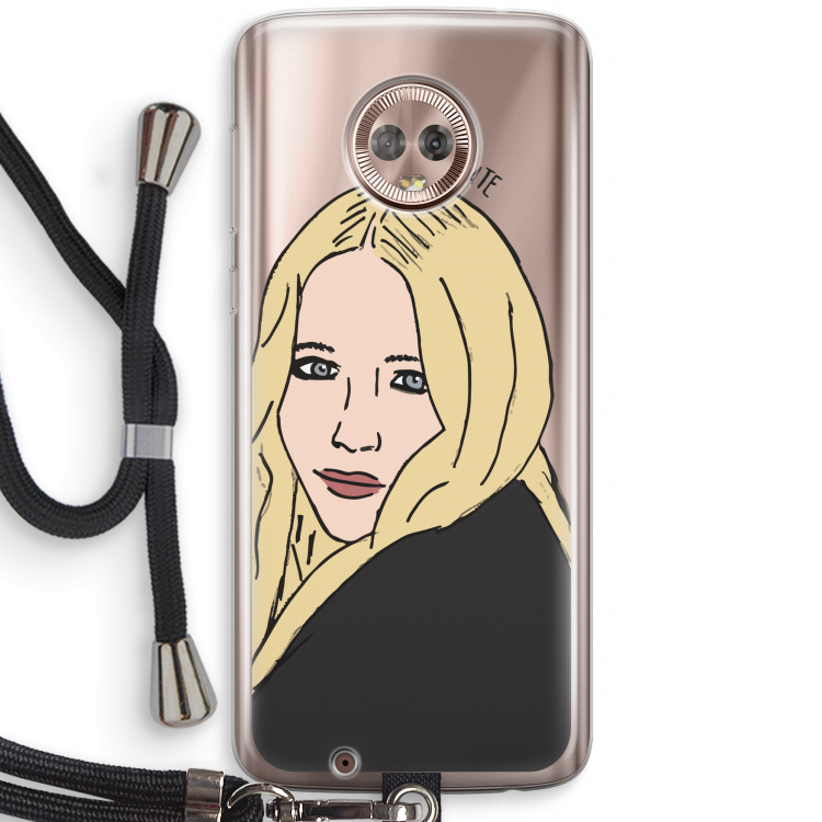 Mary Kate: Motorola Moto G6 Transparant Hoesje met koord