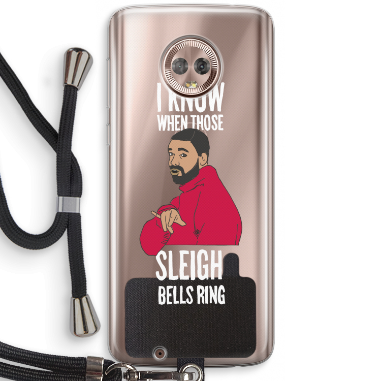 Sleigh Bells Ring: Motorola Moto G6 Transparant Hoesje met koord