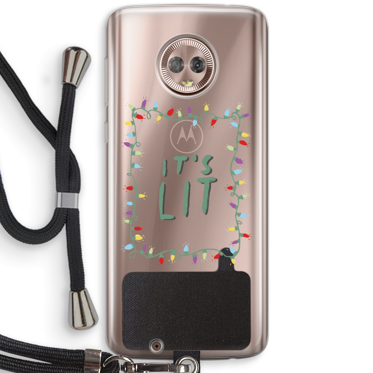 It's Lit: Motorola Moto G6 Transparant Hoesje met koord