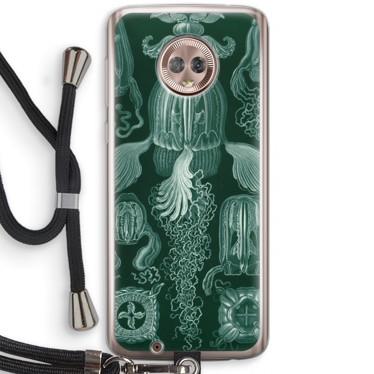 Haeckel Cubomedusae: Motorola Moto G6 Transparant Hoesje met koord