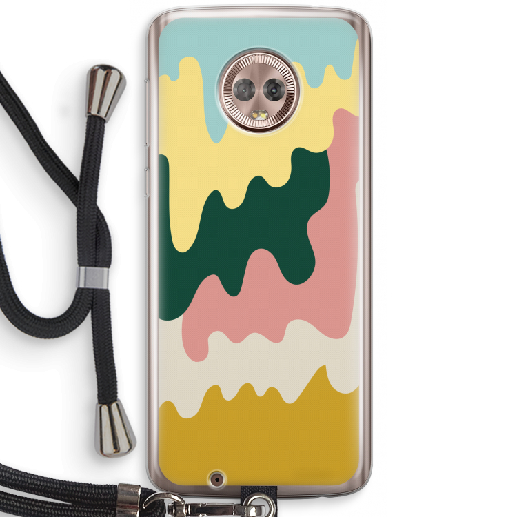 Baar B: Motorola Moto G6 Transparant Hoesje met koord