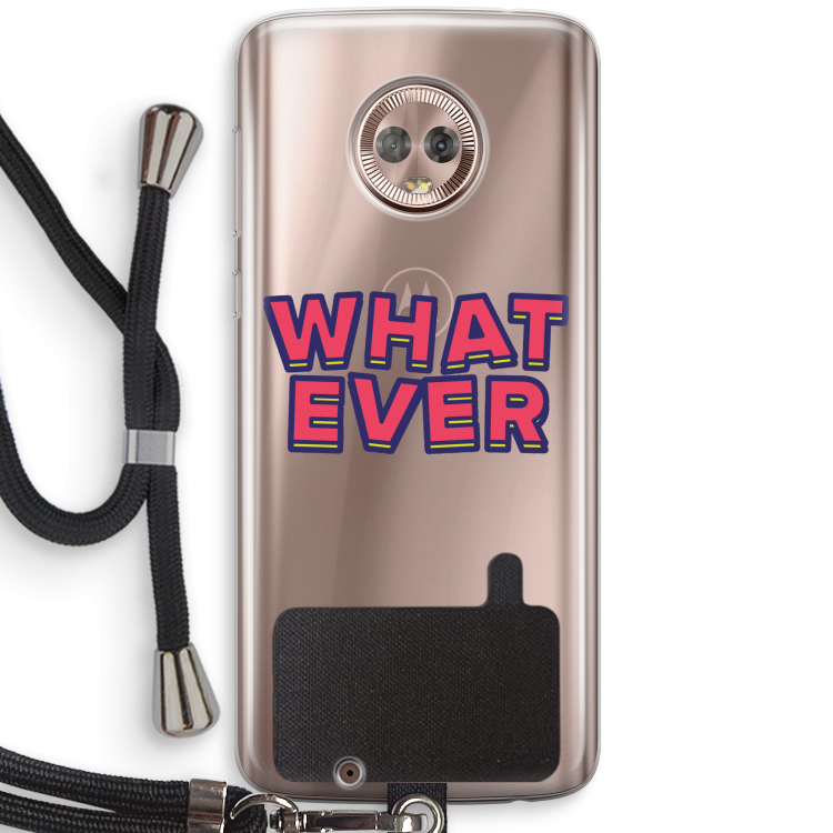 Whatever: Motorola Moto G6 Transparant Hoesje met koord