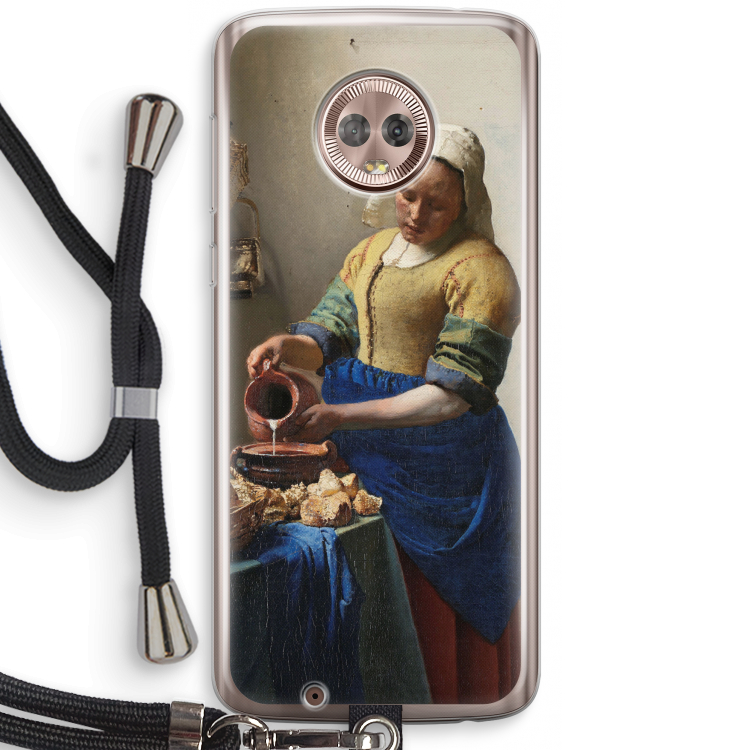 The Milkmaid: Motorola Moto G6 Transparant Hoesje met koord