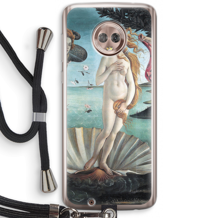 Birth Of Venus: Motorola Moto G6 Transparant Hoesje met koord