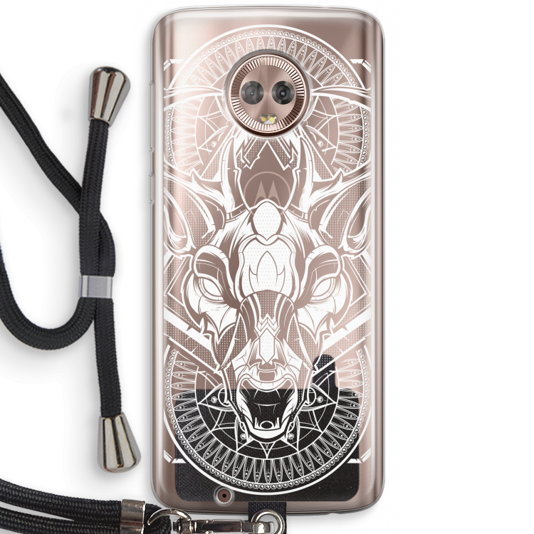 Oh Deer: Motorola Moto G6 Transparant Hoesje met koord