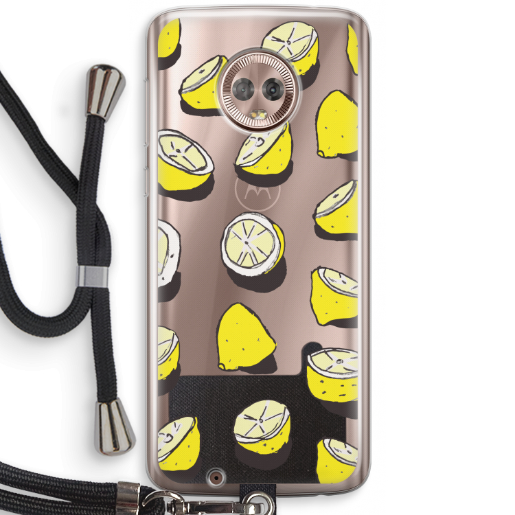 When Life Gives You Lemons...: Motorola Moto G6 Transparant Hoesje met koord