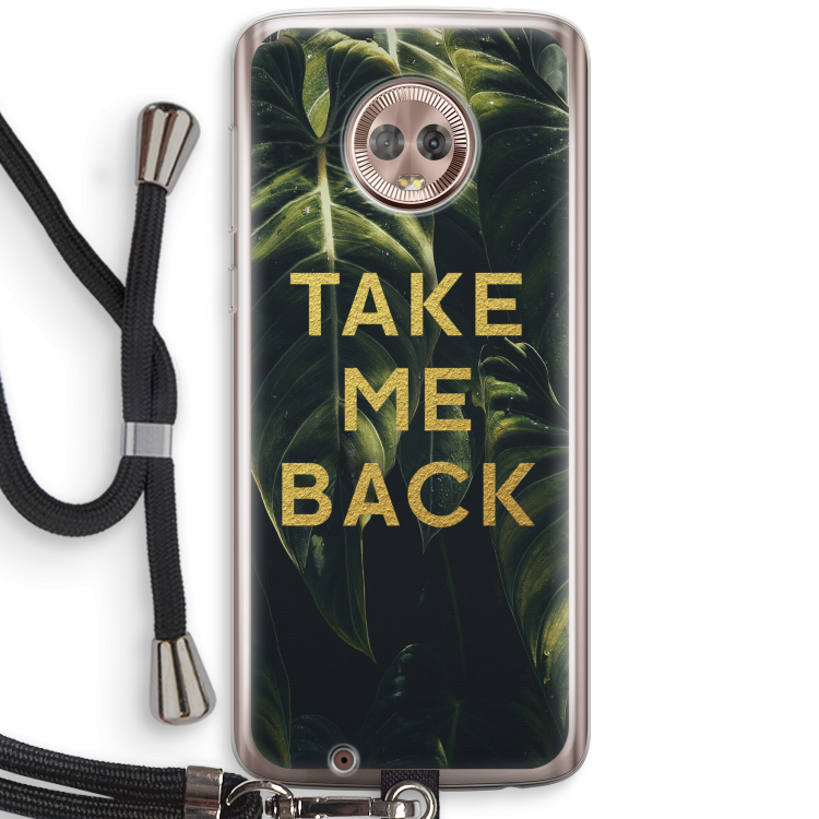 Take me back: Motorola Moto G6 Transparant Hoesje met koord