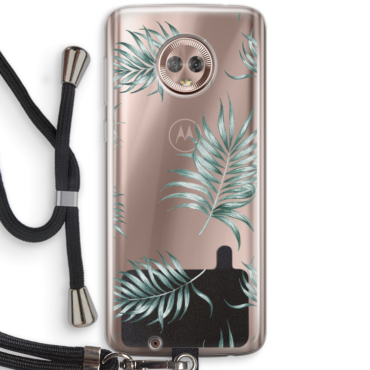 Simple leaves: Motorola Moto G6 Transparant Hoesje met koord