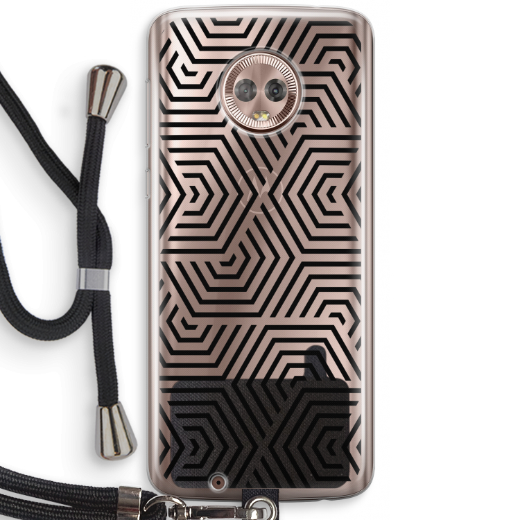 Magic pattern: Motorola Moto G6 Transparant Hoesje met koord
