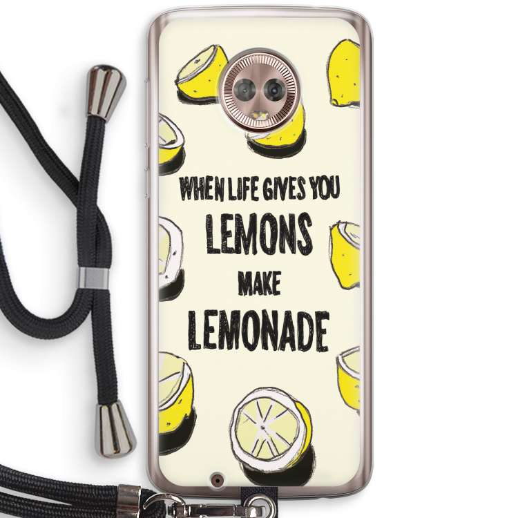 Lemonade: Motorola Moto G6 Transparant Hoesje met koord
