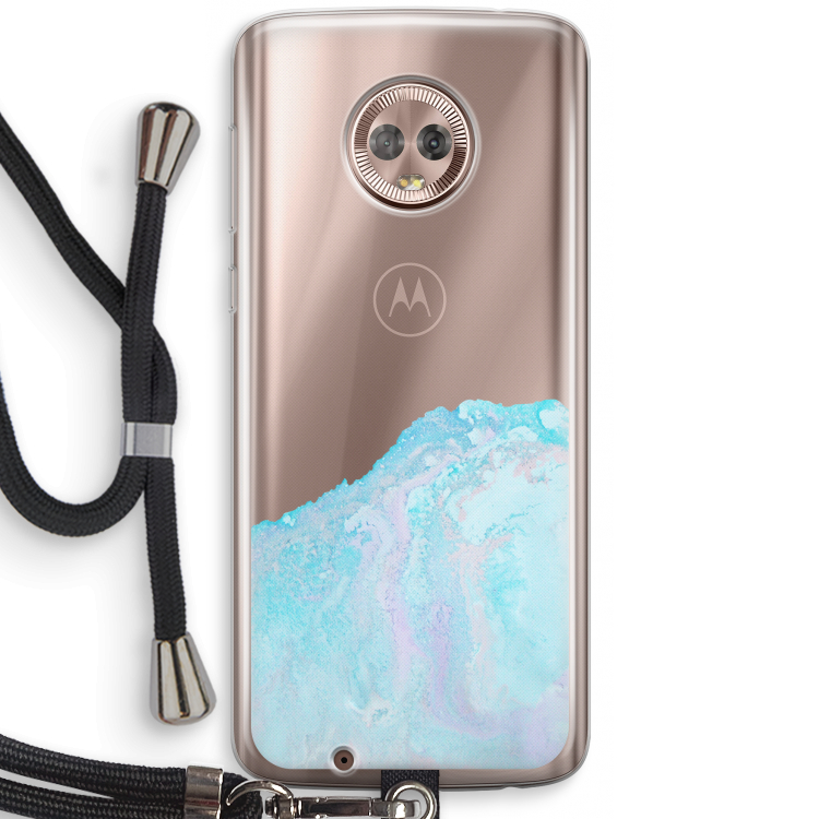 Fantasie pastel: Motorola Moto G6 Transparant Hoesje met koord
