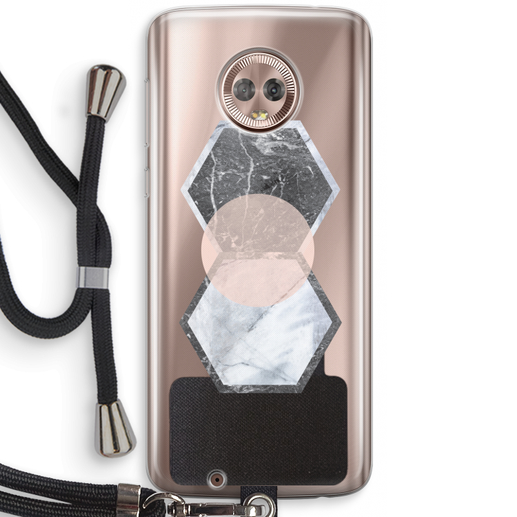Creatieve toets: Motorola Moto G6 Transparant Hoesje met koord