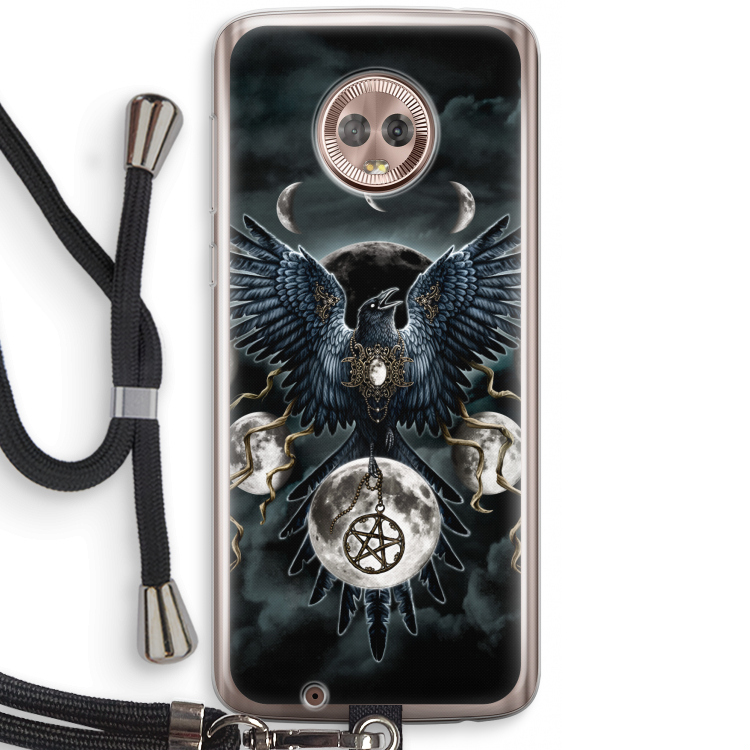 Sinister Wings: Motorola Moto G6 Transparant Hoesje met koord