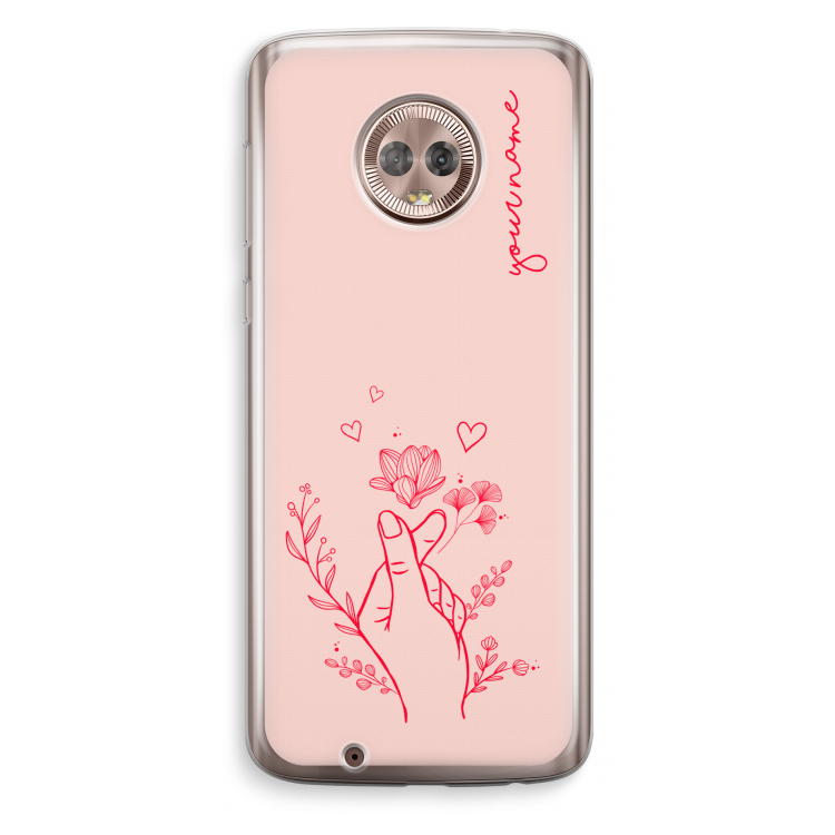 Giving Flowers: Motorola Moto G6 Transparant Hoesje