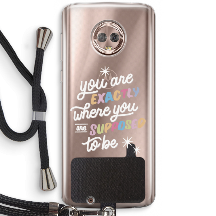 Right Place: Motorola Moto G6 Transparant Hoesje met koord
