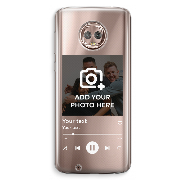 Music Player: Motorola Moto G6 Transparant Hoesje
