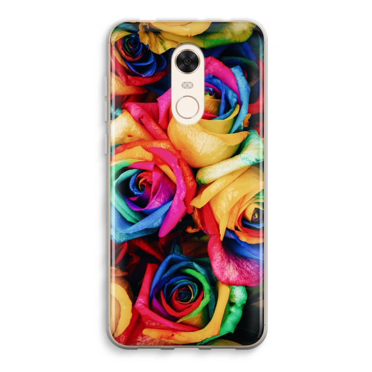 Neon bloemen: Xiaomi Redmi 5 Transparant Hoesje